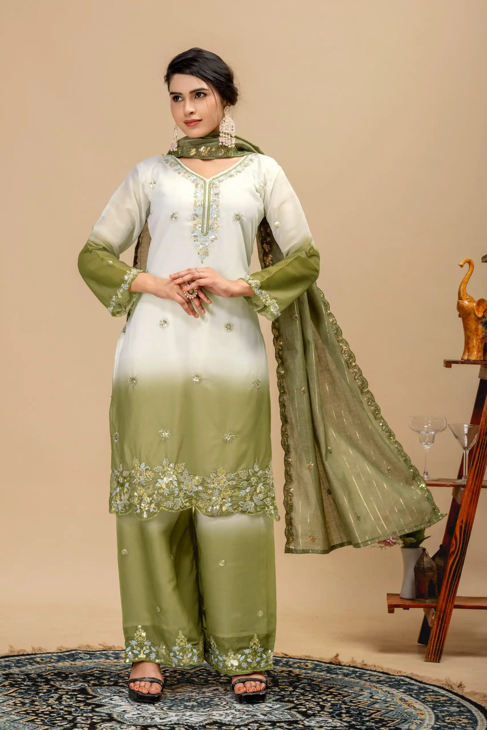ST 1198 Mehandi  in Star Georgette Embroidery Work Salwar Suit . Introductory Price ₹2399. Delivery 4-6 Working Days. Shop now. | Jump Suits, Salwar suit, Designer Suits, Casual Suits, Creative suits, Palazzo Suits, Party Wear Suits, Patiala Suits, Straight Suits