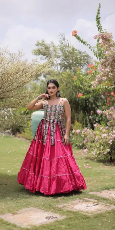 KA 5075 Pink Kora Cotton Lehenga Choli erfect for Wedding, Party, Haldi, Traditional Day, Makar Sankranti – . Special Price ₹2899. Delivery 4-6 Working | Lehenga, Bollywood Lehenga, Creative Lehenga, Designer Lehenga, Embroidered Lehenga, Party Wear Lehenga