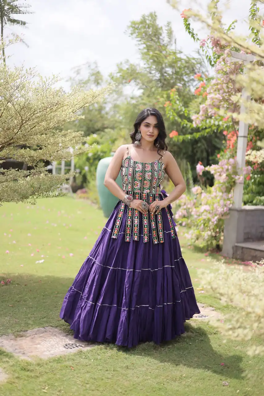 KA 5075 Purple Kora Cotton Lehenga Choli erfect for Wedding, Party, Haldi, Traditional Day, Makar Sankranti – . Special Price ₹2899. Delivery 4-6 Working | Lehenga, Bollywood Lehenga, Creative Lehenga, Designer Lehenga, Embroidered Lehenga, Party Wear Lehenga