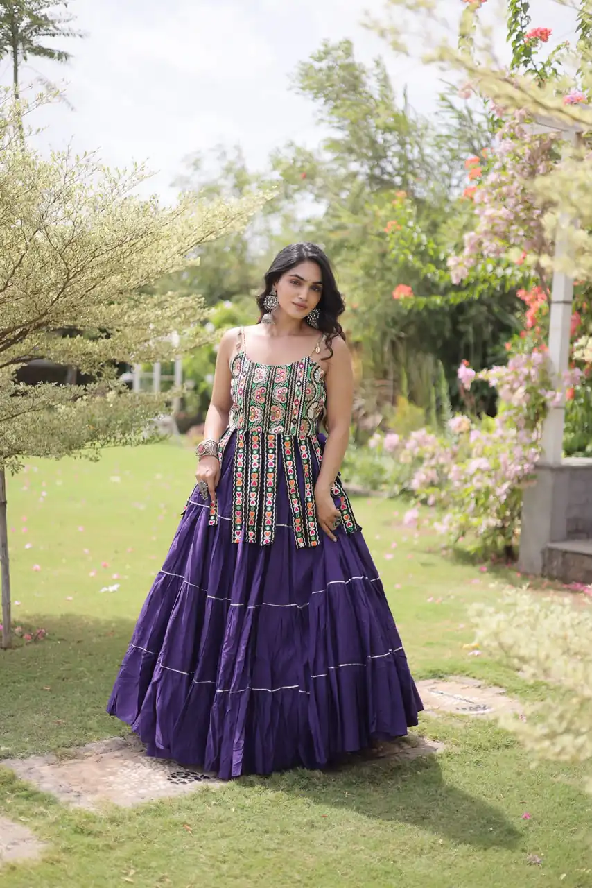 KA 5075 Purple Kora Cotton Lehenga Choli erfect for Wedding, Party, Haldi, Traditional Day, Makar Sankranti – . Special Price ₹2899. Delivery 4-6 Working | Lehenga, Bollywood Lehenga, Creative Lehenga, Designer Lehenga, Embroidered Lehenga, Party Wear Lehenga