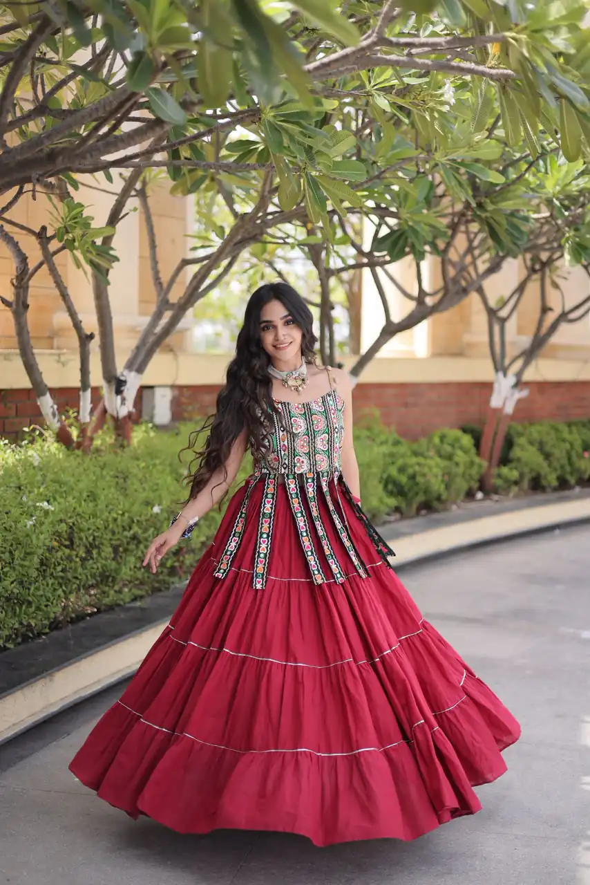 KA 5075 Red Kora Cotton Lehenga Choli erfect for Wedding, Party, Haldi, Traditional Day, Makar Sankranti – . Special Price ₹2899. Delivery 4-6 Working | Lehenga, Bollywood Lehenga, Creative Lehenga, Designer Lehenga, Embroidered Lehenga, Party Wear Lehenga
