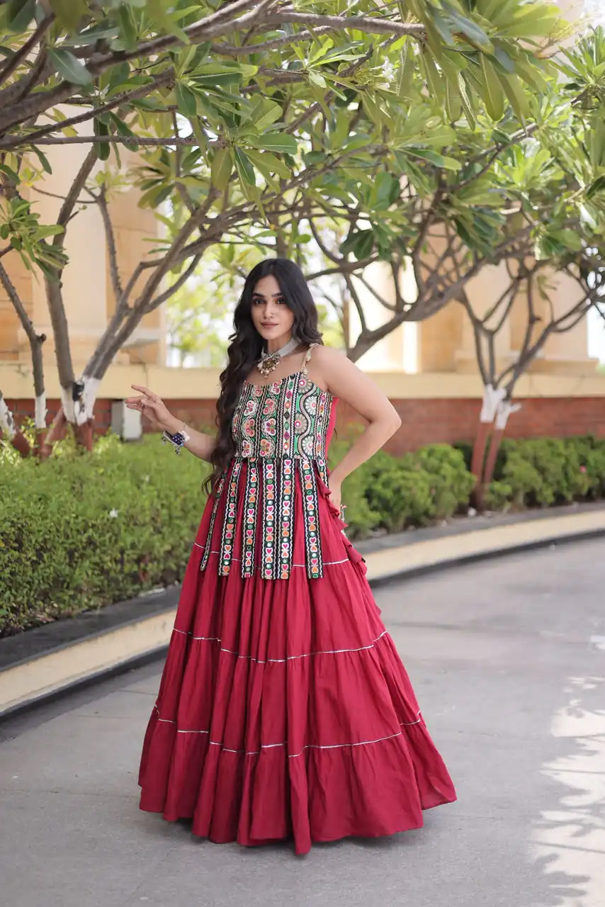 KA 5075 Red Kora Cotton Lehenga Choli erfect for Wedding, Party, Haldi, Traditional Day, Makar Sankranti – . Special Price ₹2899. Delivery 4-6 Working | Lehenga, Bollywood Lehenga, Creative Lehenga, Designer Lehenga, Embroidered Lehenga, Party Wear Lehenga