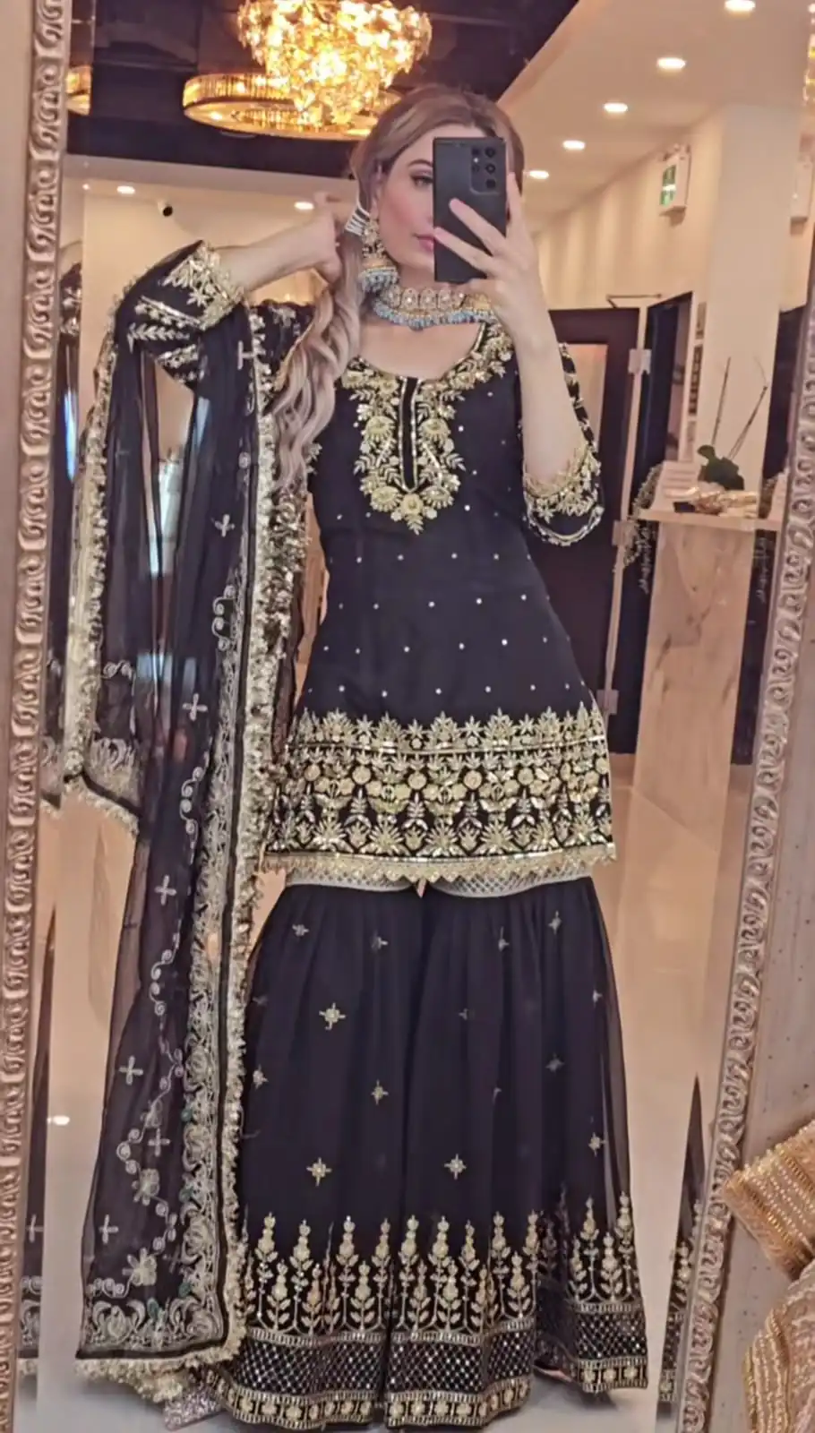 NF 1246 Black Faux Georgette Salwar Suit with Mirror Work & Embroidery Work. Get it for ₹2449. Delivery 4-6 Working Days. Shop now. | Jump Suits, Salwar suit, Designer Suits, Casual Suits, Creative suits, Palazzo Suits, Party Wear Suits, Patiala Suits, Straight Suits
