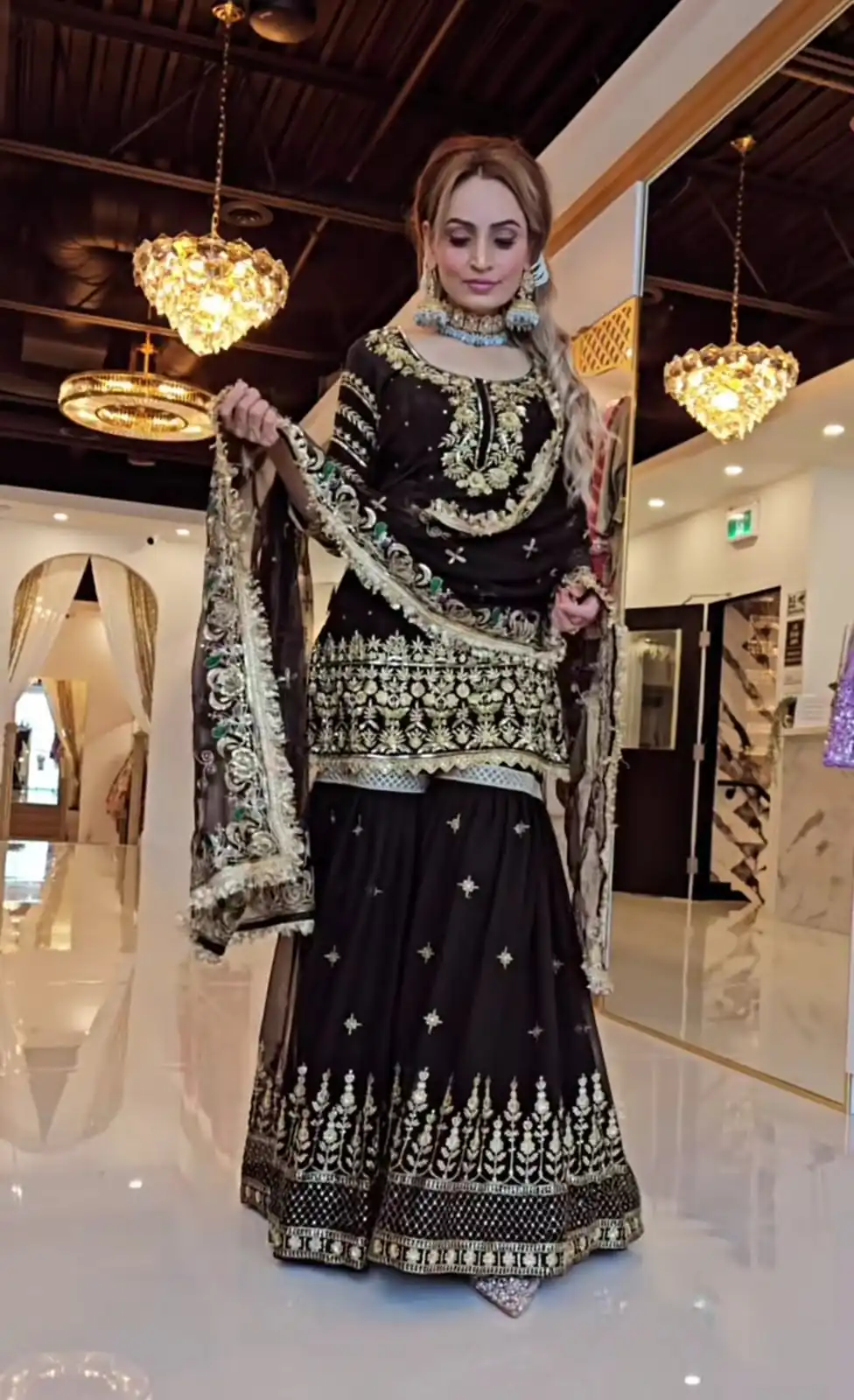 NF 1246 Black Faux Georgette Salwar Suit with Mirror Work & Embroidery Work. Get it for ₹2449. Delivery 4-6 Working Days. Shop now. | Jump Suits, Salwar suit, Designer Suits, Casual Suits, Creative suits, Palazzo Suits, Party Wear Suits, Patiala Suits, Straight Suits