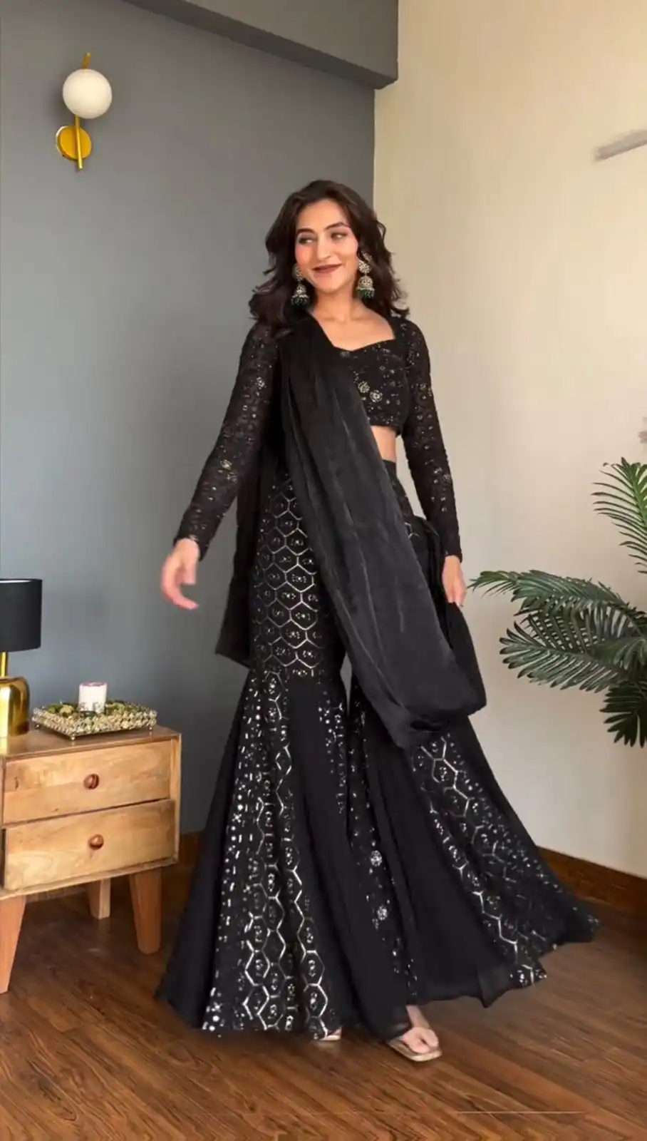 RTC 5994 Black Faux Georgette Salwar Suit with Mirror Work & Embroidery Work. Get it for ₹2399. Delivery 4-6 Working Days. Shop now. | Jump Suits, Salwar suit, Designer Suits, Casual Suits, Creative suits, Palazzo Suits, Party Wear Suits, Patiala Suits, Straight Suits