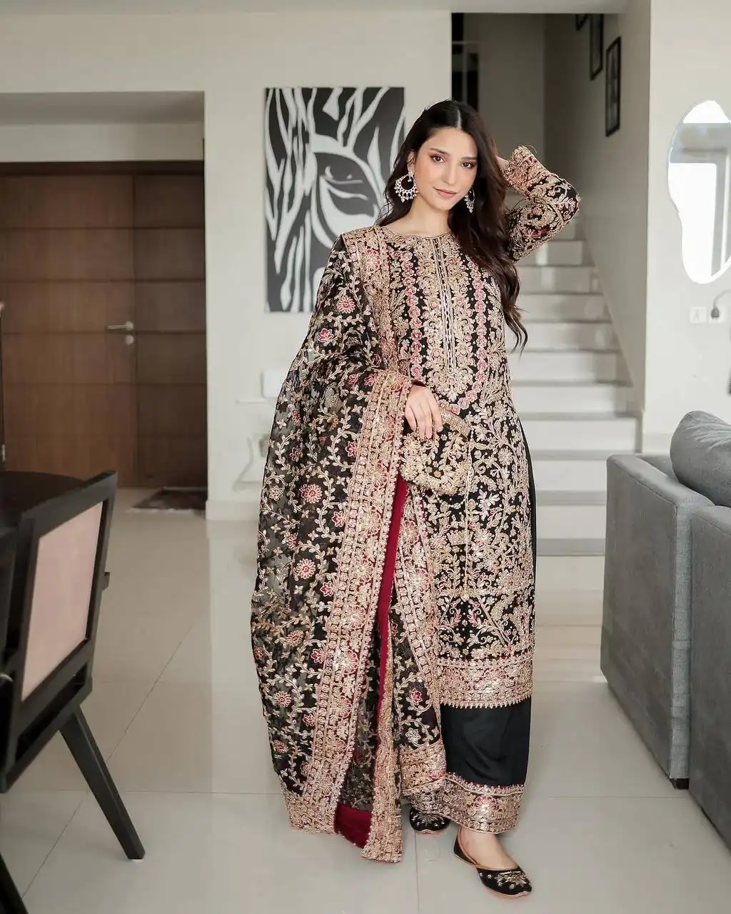 KF 1666 Black Faux Georgette Salwar Suit with Mirror Work & Embroidery Work. Get it for ₹2999. Delivery 4-6 Working Days. Shop now. | Jump Suits, Salwar suit, Designer Suits, Casual Suits, Creative suits, Palazzo Suits, Party Wear Suits, Patiala Suits, Straight Suits