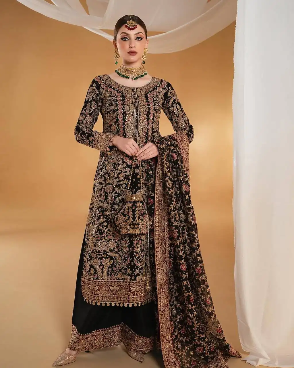 KF 1666 Black Faux Georgette Salwar Suit with Mirror Work & Embroidery Work. Get it for ₹2999. Delivery 4-6 Working Days. Shop now. | Jump Suits, Salwar suit, Designer Suits, Casual Suits, Creative suits, Palazzo Suits, Party Wear Suits, Patiala Suits, Straight Suits