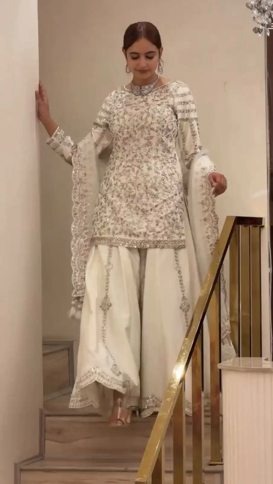 DB 47 White Faux Georgette Salwar Suit with Mirror Work & Embroidery Work. Get it for ₹2399. Delivery 4-6 Working Days. Shop now. | Jump Suits, Salwar suit, Designer Suits, Casual Suits, Creative suits, Palazzo Suits, Party Wear Suits, Patiala Suits, Straight Suits