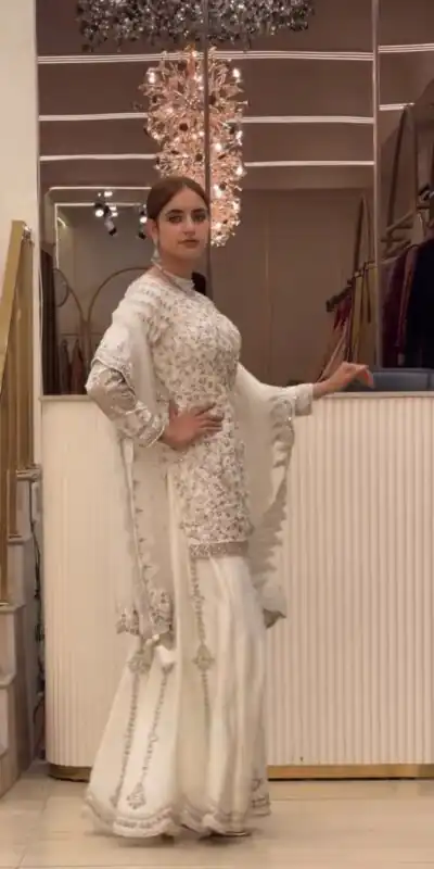 DB 47 White Faux Georgette Salwar Suit with Mirror Work & Embroidery Work. Get it for ₹2399. Delivery 4-6 Working Days. Shop now. | Jump Suits, Salwar suit, Designer Suits, Casual Suits, Creative suits, Palazzo Suits, Party Wear Suits, Patiala Suits, Straight Suits