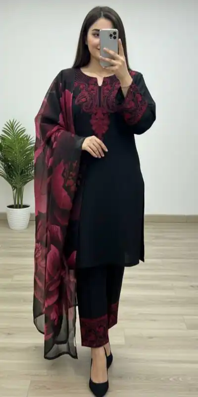 ST 242 Black Roman Silk Salwar Suit with Sequins Work & Embroidery Work. Available at ₹2099 only. Delivery 4-6 Working Days. Shop now. | Jump Suits, Salwar suit, Designer Suits, Casual Suits, Creative suits, Palazzo Suits, Party Wear Suits, Patiala Suits, Straight Suits
