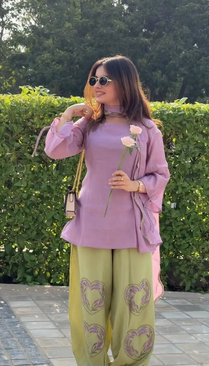 MD 3106 Lavender Mal Chanderi Salwar Suit Perfect for Wedding, Party, Baisakhi, Housewarming, Sangeet – Introductory Price ₹2249. Delivery 4-6 Working D | Jump Suits, Salwar suit, Designer Suits, Casual Suits, Creative suits, Palazzo Suits, Party Wear Suits, Patiala Suits, Straight Suits