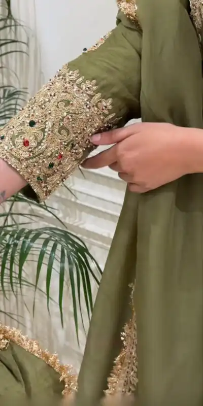 NSR 906 Mehandi Roman Silk Salwar Suit with Sequins Work & Embroidery Work. Available at ₹2449 only. Delivery 4-6 Working Days. Shop now. | Jump Suits, Salwar suit, Designer Suits, Casual Suits, Creative suits, Palazzo Suits, Party Wear Suits, Patiala Suits, Straight Suits