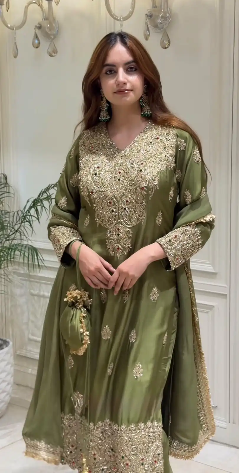 NSR 906 Mehandi Roman Silk Salwar Suit with Sequins Work & Embroidery Work. Available at ₹2449 only. Delivery 4-6 Working Days. Shop now. | Jump Suits, Salwar suit, Designer Suits, Casual Suits, Creative suits, Palazzo Suits, Party Wear Suits, Patiala Suits, Straight Suits