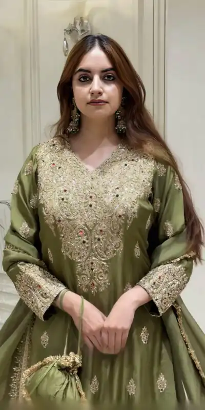 NSR 906 Mehandi Roman Silk Salwar Suit with Sequins Work & Embroidery Work. Available at ₹2449 only. Delivery 4-6 Working Days. Shop now. | Jump Suits, Salwar suit, Designer Suits, Casual Suits, Creative suits, Palazzo Suits, Party Wear Suits, Patiala Suits, Straight Suits