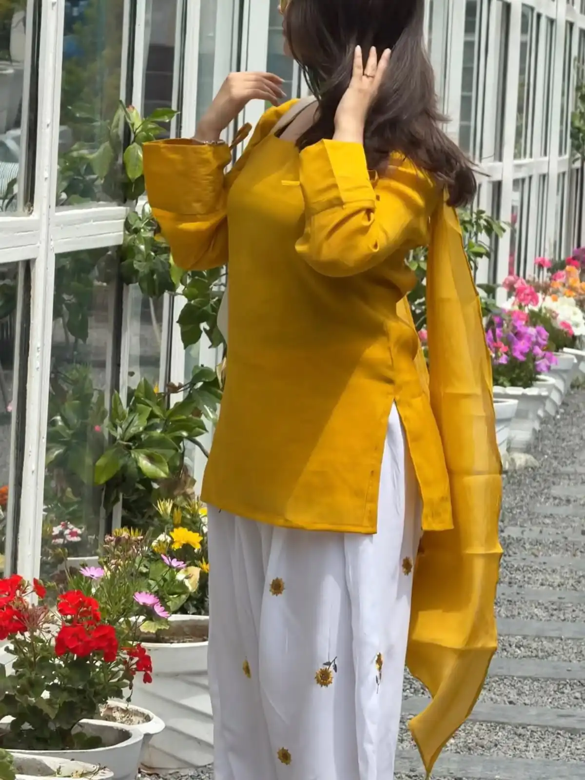 NF 1295 Mustered Roman Cotton Salwar Suit with Embroidery Work. Introductory Price ₹2049. Delivery 4-6 Working Days. Shop now. | Jump Suits, Salwar suit, Designer Suits, Casual Suits, Creative suits, Palazzo Suits, Party Wear Suits, Patiala Suits, Straight Suits