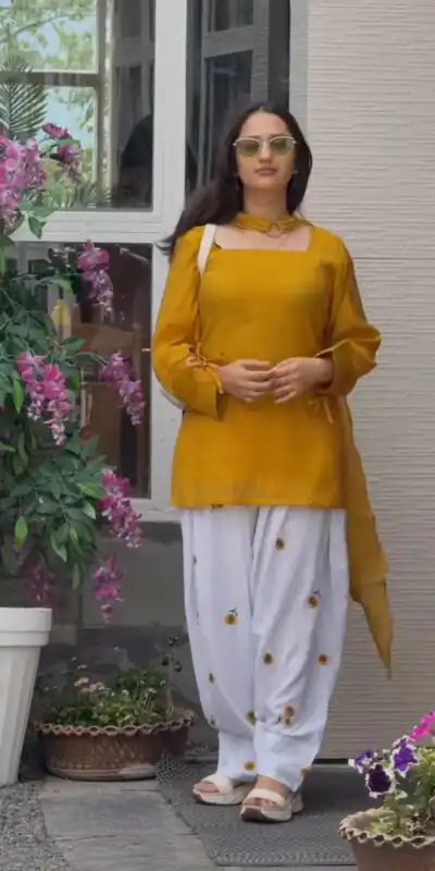 NF 1295 Mustered Roman Cotton Salwar Suit with Embroidery Work. Introductory Price ₹2049. Delivery 4-6 Working Days. Shop now. | Jump Suits, Salwar suit, Designer Suits, Casual Suits, Creative suits, Palazzo Suits, Party Wear Suits, Patiala Suits, Straight Suits