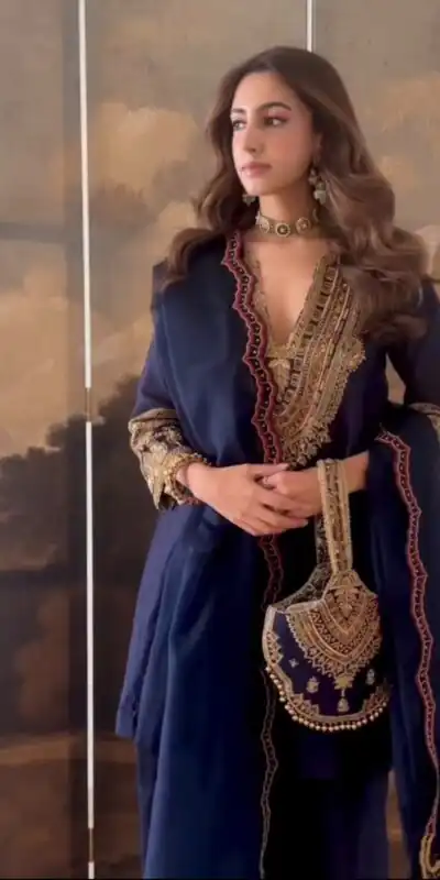 SR 1722 Navy Blue Roman Silk Salwar Suit with Sequins Work & Embroidery Work. Available at ₹2349 only. Delivery 4-6 Working Days. Shop now. | Jump Suits, Salwar suit, Designer Suits, Casual Suits, Creative suits, Palazzo Suits, Party Wear Suits, Patiala Suits, Straight Suits