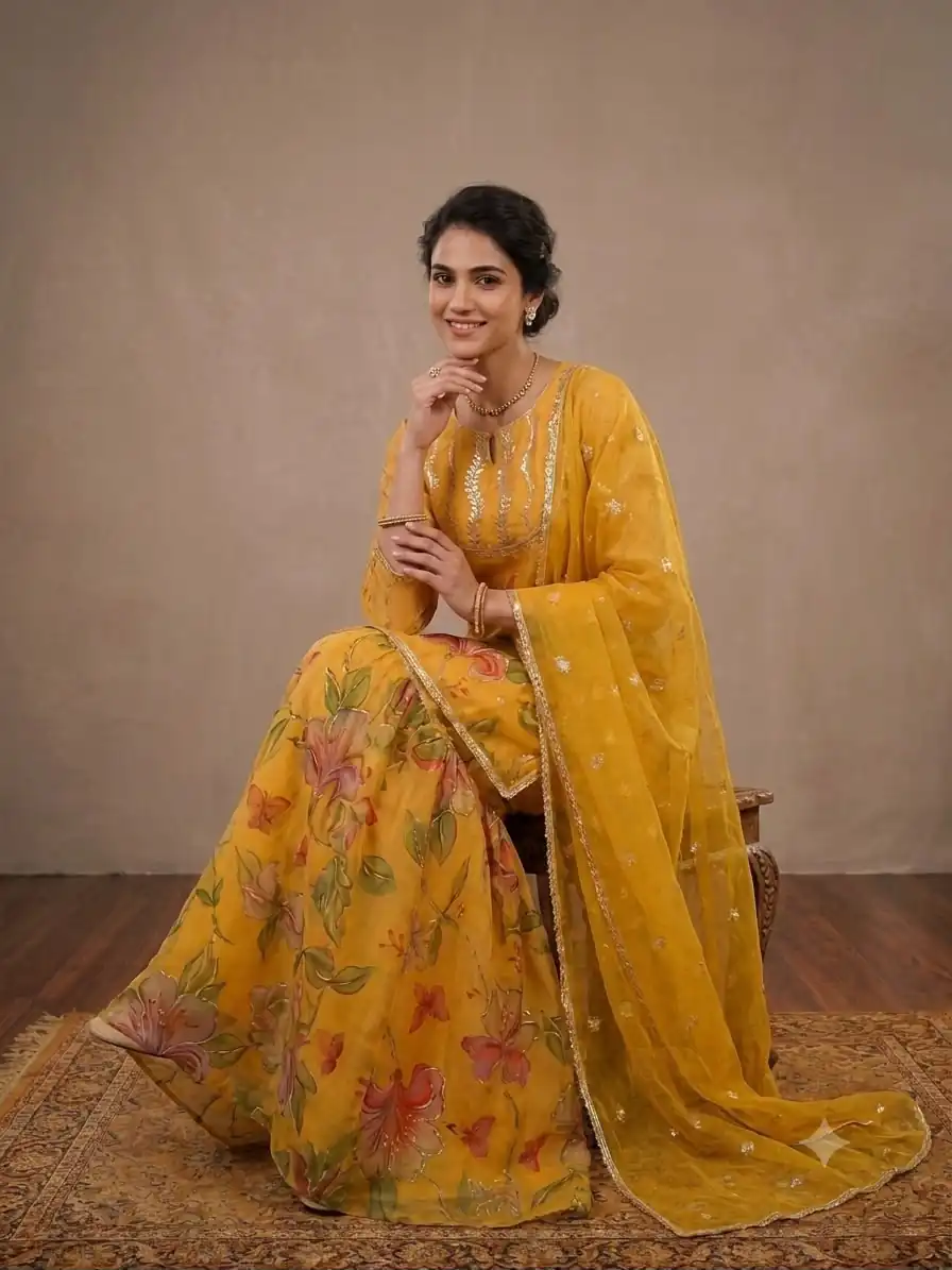 LG 2129 Yellow Soft Organza Salwar Suit with Embroidery Work & Cut Work. Available at ₹2499 only. Delivery 4-6 Working Days. Shop now. | Jump Suits, Salwar suit, Designer Suits, Casual Suits, Creative suits, Palazzo Suits, Party Wear Suits, Patiala Suits, Straight Suits