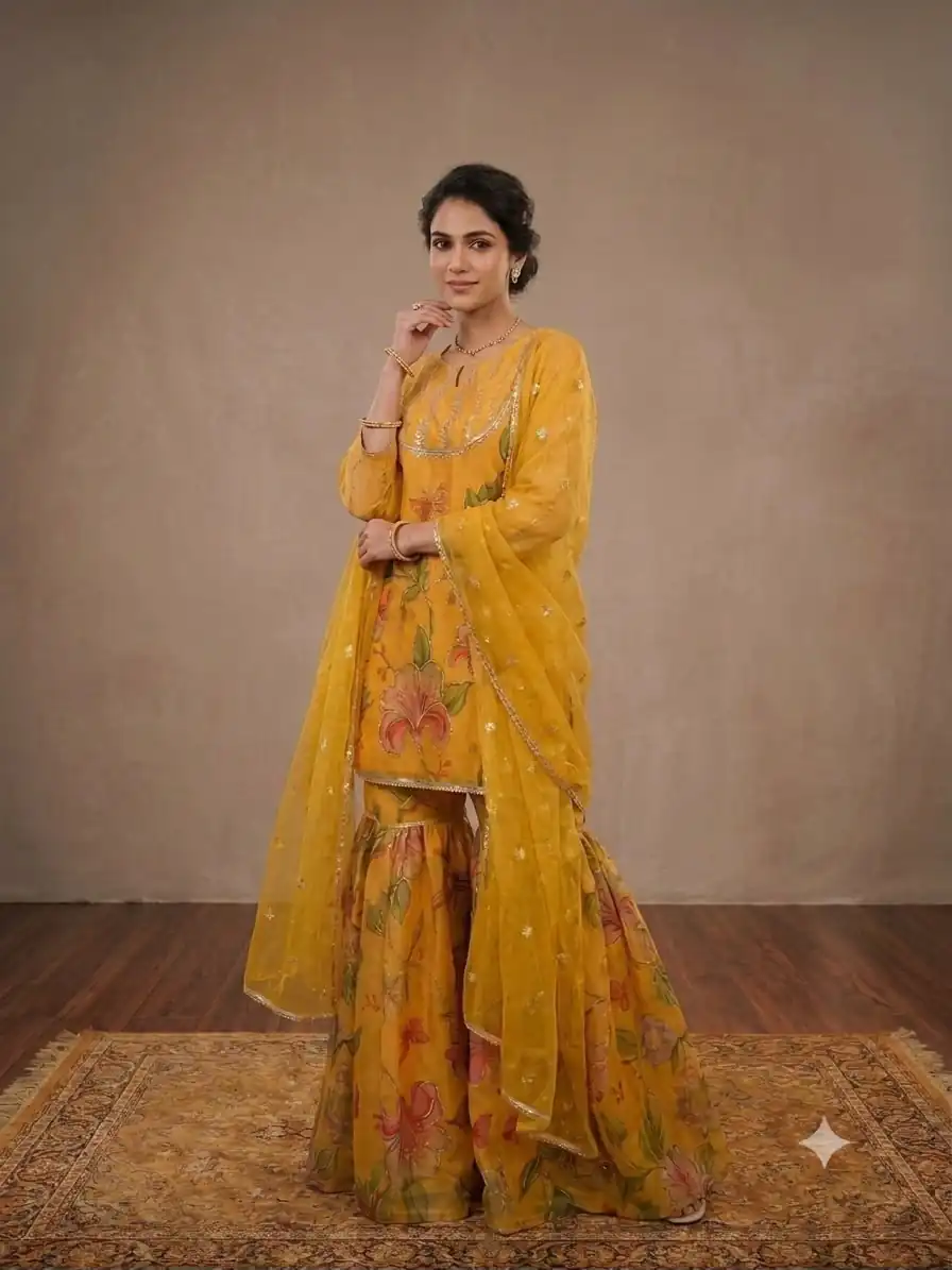 LG 2129 Yellow Soft Organza Salwar Suit with Embroidery Work & Cut Work. Available at ₹2499 only. Delivery 4-6 Working Days. Shop now. | Jump Suits, Salwar suit, Designer Suits, Casual Suits, Creative suits, Palazzo Suits, Party Wear Suits, Patiala Suits, Straight Suits