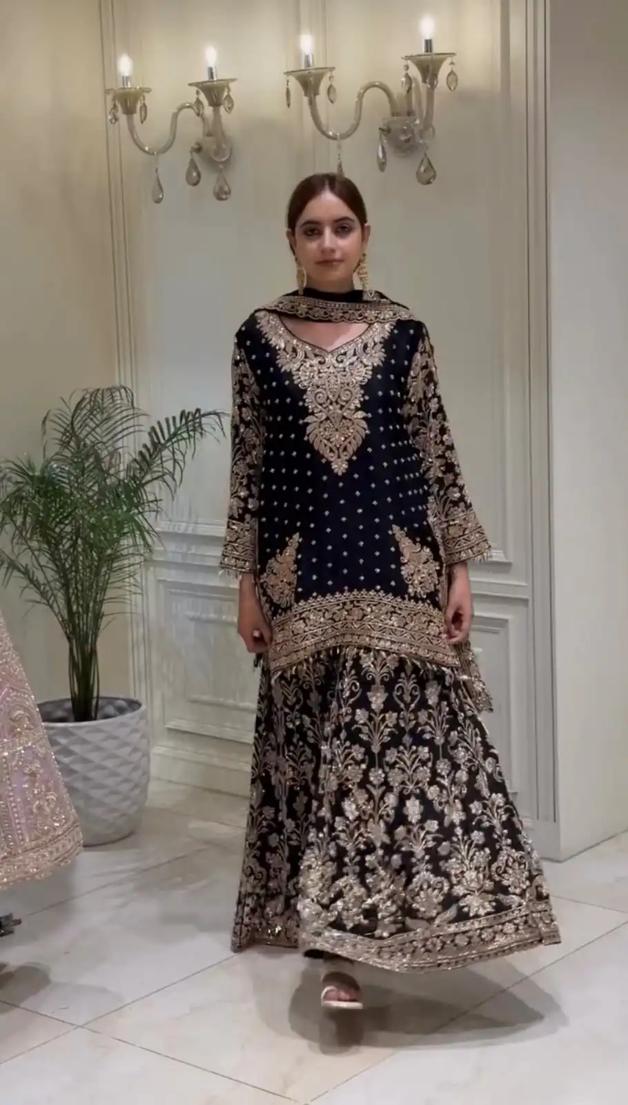 KF 1733 Black Faux Georgette Salwar Suit with Mirror Work & Embroidery Work. Get it for ₹2849. Delivery 4-6 Working Days. Shop now. | Jump Suits, Salwar suit, Designer Suits, Casual Suits, Creative suits, Palazzo Suits, Party Wear Suits, Patiala Suits, Straight Suits