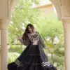 KA 5081 Black| Faux Georgette Lehenga Choli with Embroidery Work & Lace Work. Special Price ₹3099. Delivery 4-6 Working Days. Shop now. | Lehenga, Bollywood Lehenga, Creative Lehenga, Designer Lehenga, Embroidered Lehenga, Party Wear Lehenga
