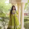 KA 5081 Mahendi| Faux Georgette Lehenga Choli with Embroidery Work & Lace Work. Special Price ₹3099. Delivery 4-6 Working Days. Shop now. | Lehenga, Bollywood Lehenga, Creative Lehenga, Designer Lehenga, Embroidered Lehenga, Party Wear Lehenga