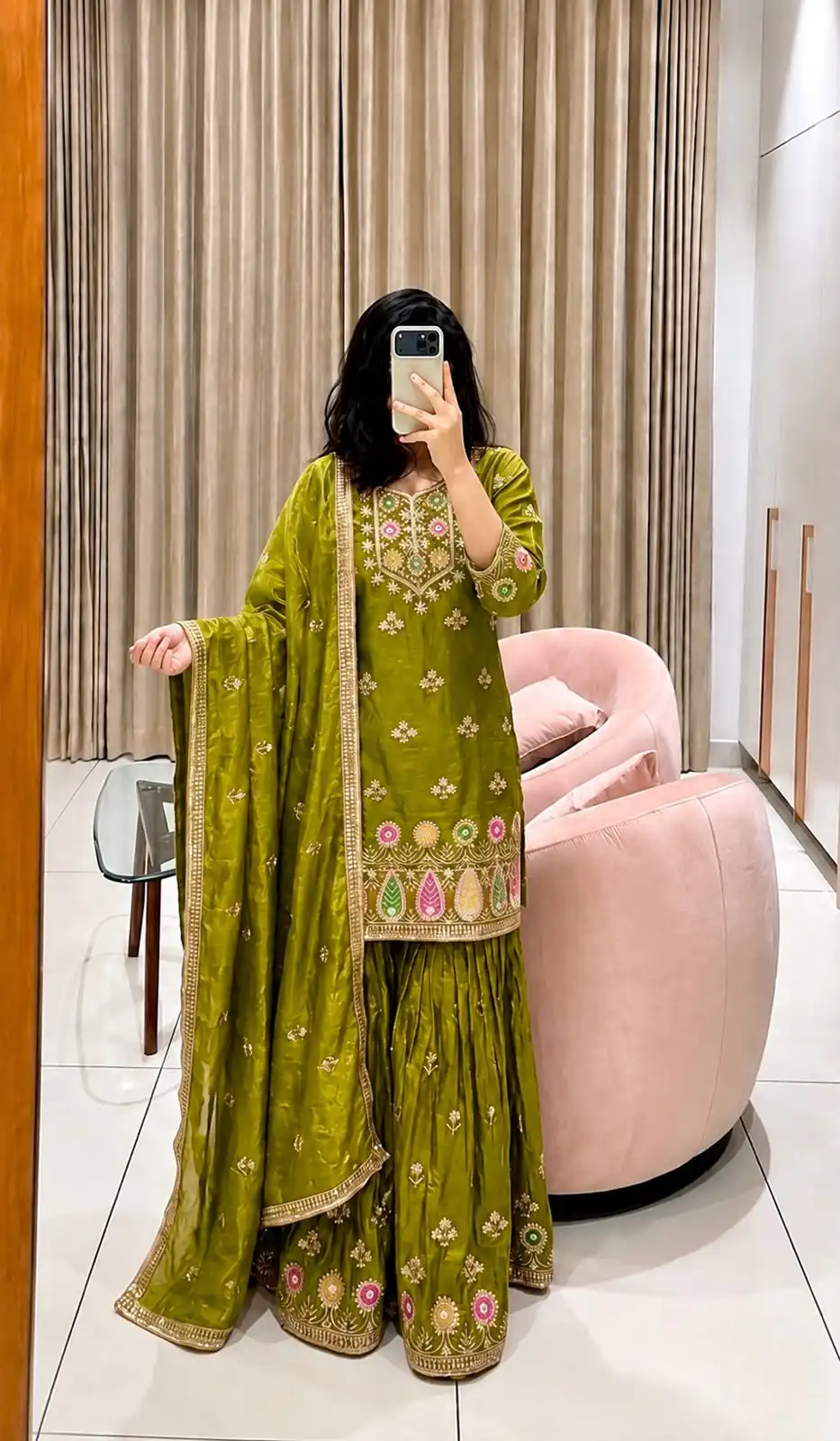 WW 1276 Mehandi Pure Endy Silk Salwar Suit with Embroidery Work & Sequins Work. Exclusive Offer ₹2399. Delivery 4-6 Working Days. Shop now. | Jump Suits, Salwar suit, Designer Suits, Casual Suits, Creative suits, Palazzo Suits, Party Wear Suits, Patiala Suits, Straight Suits