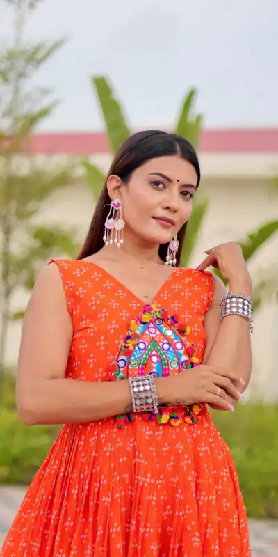 Ram 128 Orange| Faux Georgette Thread Work Gown Embroidery Work & Lace Work. Special Price ₹1749. Delivery 4-6 Working Days. Shop now. | Gowns, Bollywood Gowns, Creative Gowns, Designer Gowns, Embroidered Gowns, Party Wear Gowns