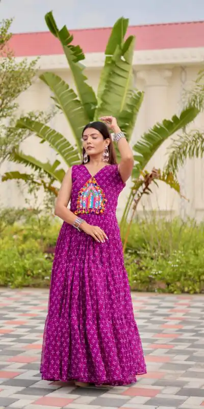 Ram 128 Wine| Faux Georgette Thread Work Gown Embroidery Work & Lace Work. Special Price ₹1749. Delivery 4-6 Working Days. Shop now. | Gowns, Bollywood Gowns, Creative Gowns, Designer Gowns, Embroidered Gowns, Party Wear Gowns
