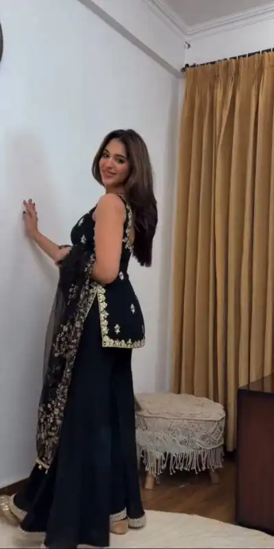 KD 1594 Black Faux Georgette Salwar Suit with Mirror Work & Embroidery Work. Get it for ₹2349. Delivery 4-6 Working Days. Shop now. | Jump Suits, Salwar suit, Designer Suits, Casual Suits, Creative suits, Palazzo Suits, Party Wear Suits, Patiala Suits, Straight Suits