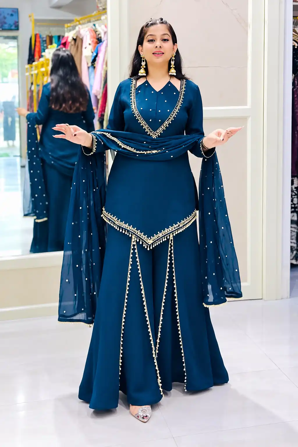 JF 054 Blue Color Roman Silk Salwar Suit with Embroidery Work. Available at ₹2399 only. Delivery 4-6 Working Days. Shop now. | Jump Suits, Salwar suit, Designer Suits, Casual Suits, Creative suits, Palazzo Suits, Party Wear Suits, Patiala Suits, Straight Suits