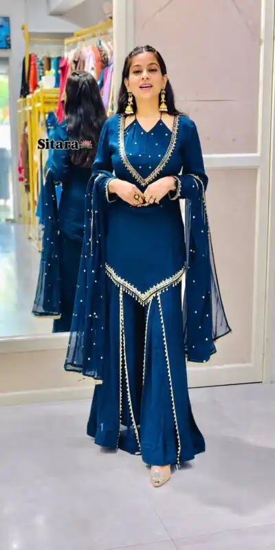 JF 054 Blue Color Roman Silk Salwar Suit with Embroidery Work. Available at ₹2399 only. Delivery 4-6 Working Days. Shop now. | Jump Suits, Salwar suit, Designer Suits, Casual Suits, Creative suits, Palazzo Suits, Party Wear Suits, Patiala Suits, Straight Suits