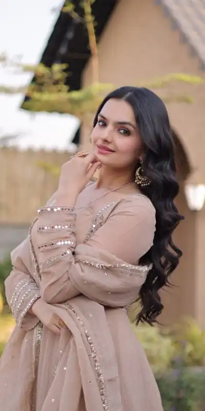 KA 1261 Cream Silver Crunchy Gown Perfect for Wedding, Party, Durga Puja, Ganesh Chaturthi, Family Gatherings – n. Festive Deal ₹2249. Delivery 4-6 Worki | Gowns, Bollywood Gowns, Creative Gowns, Designer Gowns, Embroidered Gowns, Party Wear Gowns