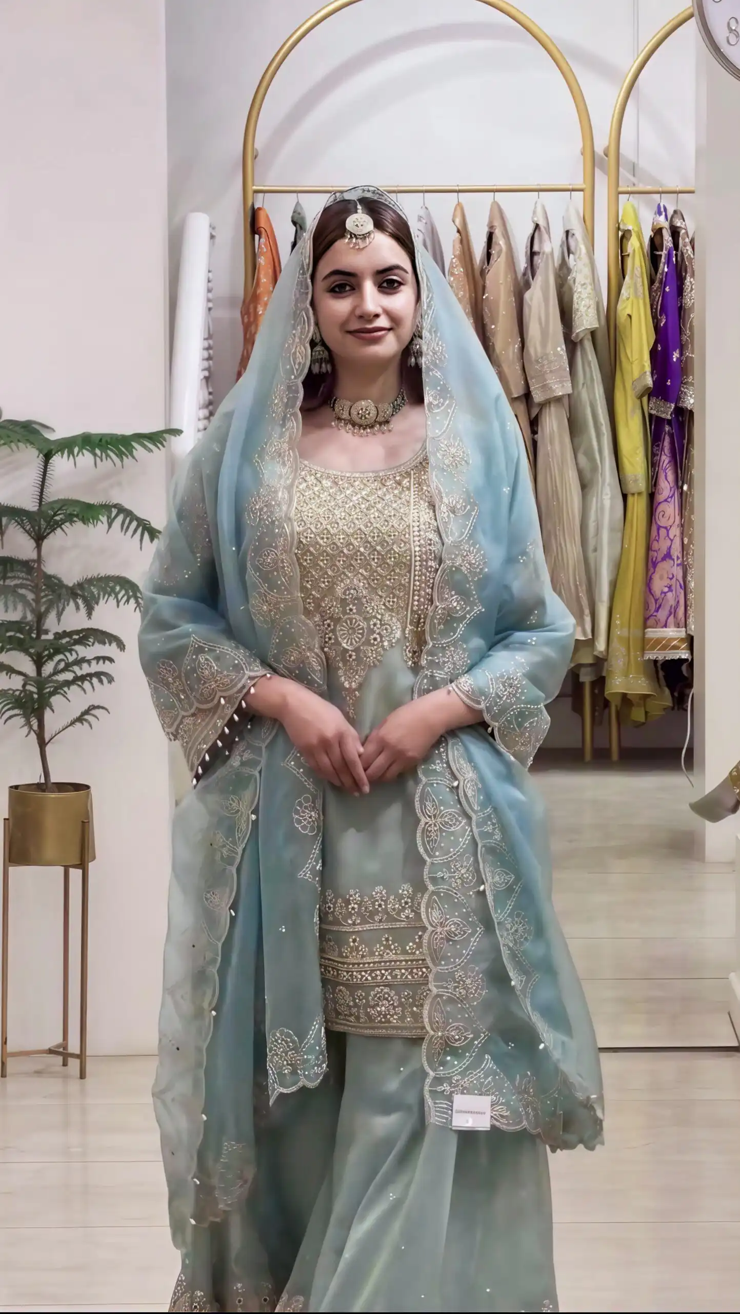 NSR 904 Dusty Blue Faux Georgette Salwar Suit with Mirror Work & Embroidery Work. Get it for ₹2399. Delivery 4-6 Working Days. Shop now. | Jump Suits, Salwar suit, Designer Suits, Casual Suits, Creative suits, Palazzo Suits, Party Wear Suits, Patiala Suits, Straight Suits