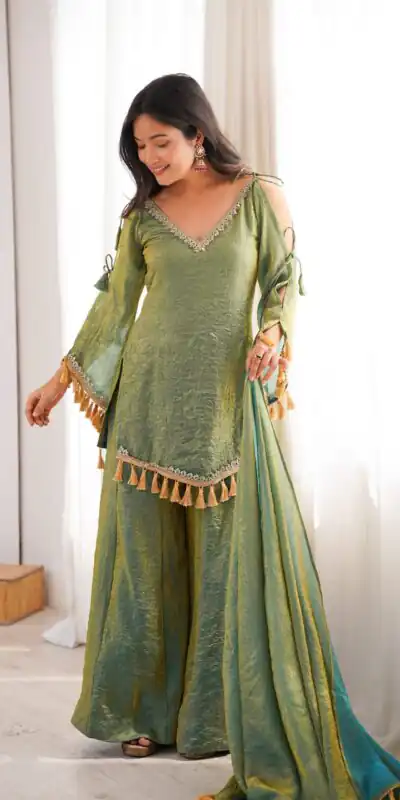 SRK 5357 Green Doremon Crush Salwar Suit Perfect for Wedding, Party, Traditional Day, Baisakhi, Karwa Chauth – . Exclusive Offer ₹2099. Delive | Jump Suits, Salwar suit, Designer Suits, Casual Suits, Creative suits, Palazzo Suits, Party Wear Suits, Patiala Suits, Straight Suits