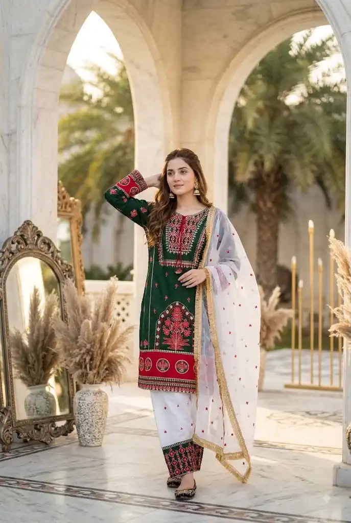SKF 1731 Green Color Natural Crep Salwar Suit with Embroidery Work. Wedding, Party, Festive, Best Price ₹2149. Delivery 4-6 Working Days. Shop now. | Jump Suits, Salwar suit, Designer Suits, Casual Suits, Creative suits, Palazzo Suits, Party Wear Suits, Patiala Suits, Straight Suits