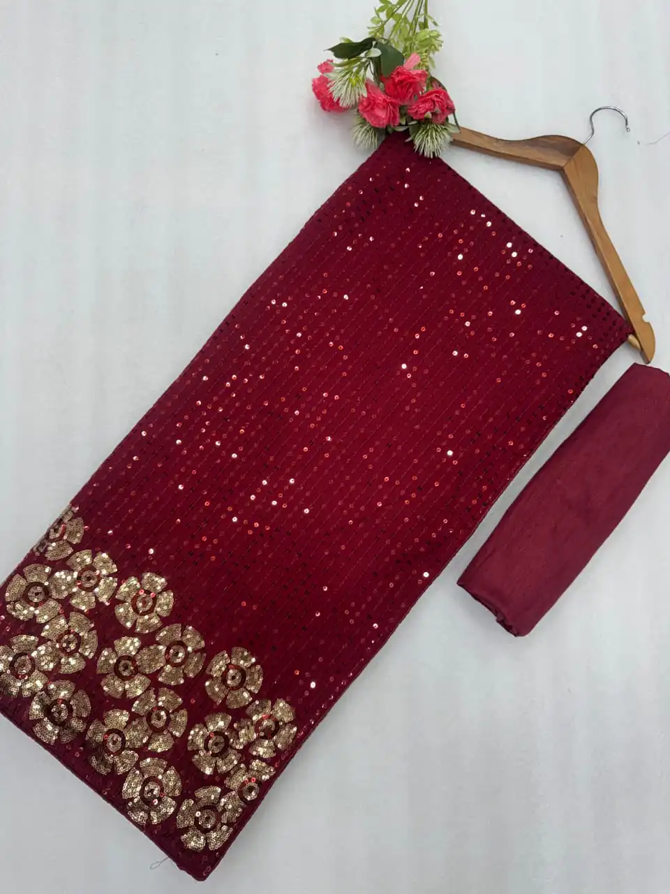 DF 3459 Maroon in Faux Georgette Zari Work & Embroidery Work Saree. Special Price ₹1899. Delivery 4-6 Working Days. Shop now. | Sarees, Bollywood Sarees, Creative Sarees, Designer Sarees, Embroidered Sarees, Ethnic Saree, Modern Digital sarees, Party Wear Sarees