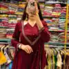 JF 054 Maroon Color Roman Silk Salwar Suit with Embroidery Work. Available at ₹2399 only. Delivery 4-6 Working Days. Shop now. | Jump Suits, Salwar suit, Designer Suits, Casual Suits, Creative suits, Palazzo Suits, Party Wear Suits, Patiala Suits, Straight Suits