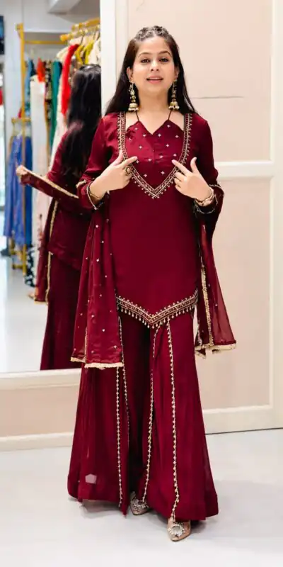 JF 054 Maroon Color Roman Silk Salwar Suit with Embroidery Work. Available at ₹2399 only. Delivery 4-6 Working Days. Shop now. | Jump Suits, Salwar suit, Designer Suits, Casual Suits, Creative suits, Palazzo Suits, Party Wear Suits, Patiala Suits, Straight Suits