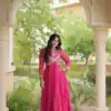 KA 1271 Pink in Colour Faux Georgette Bandhani Print Work Gown. Available at ₹2069 only. Delivery 4-6 Working Days. Shop now. | Gowns, Bollywood Gowns, Creative Gowns, Designer Gowns, Embroidered Gowns, Party Wear Gowns