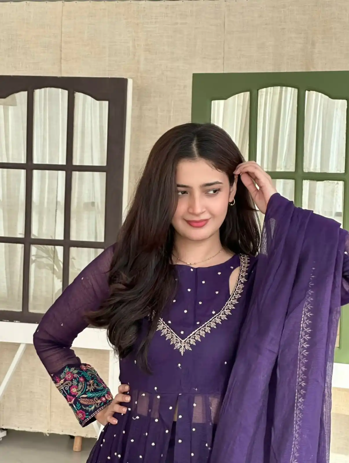 SR 1721 Purple l Faux Georgette Salwar Suit with Mirror Work & Embroidery Work. Get it for ₹2399. Delivery 4-6 Working Days. Shop now. | Jump Suits, Salwar suit, Designer Suits, Casual Suits, Creative suits, Palazzo Suits, Party Wear Suits, Patiala Suits, Straight Suits