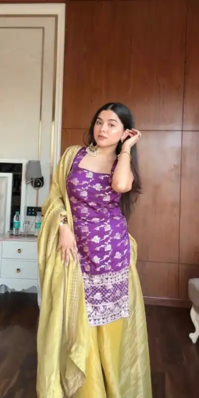 RTC 5988 Purple | Purple Jacquard Salwar Suit with Sequins Work & Lace Work. Available at ₹2449 only. Delivery 4-6 Working Days. Shop now. | Jump Suits, Salwar suit, Designer Suits, Casual Suits, Creative suits, Palazzo Suits, Party Wear Suits, Patiala Suits, Straight Suits