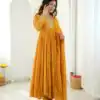 JF 056 Yellow Faux Georgette Salwar Suit with Mirror Work & Embroidery Work. Get it for ₹2349. Delivery 4-6 Working Days. Shop now. | Jump Suits, Salwar suit, Designer Suits, Casual Suits, Creative suits, Palazzo Suits, Party Wear Suits, Patiala Suits, Straight Suits