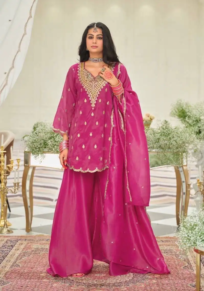 ST 243 Pink Color Natural Crep Salwar Suit with Embroidery Work. Wedding, Party, Festive, Best Price ₹2199. Delivery 4-6 Working Days. Shop now. | Jump Suits, Salwar suit, Designer Suits, Casual Suits, Creative suits, Palazzo Suits, Party Wear Suits, Patiala Suits, Straight Suits