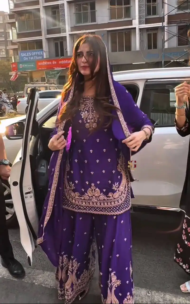 ZB 5067 Purple Chinon Silk Salwar Suit Perfect for Wedding, Party, Ganesh Chaturthi, Baby Shower, Makar Sankranti – . Affordable Price ₹2399. /- | Jump Suits, Salwar suit, Designer Suits, Casual Suits, Creative suits, Palazzo Suits, Party Wear Suits, Patiala Suits, Straight Suits
