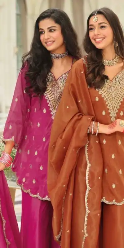 ST 243 Rust Color Natural Crep Salwar Suit with Embroidery Work. Wedding, Party, Festive, Best Price ₹2199. Delivery 4-6 Working Days. Shop now. | Jump Suits, Salwar suit, Designer Suits, Casual Suits, Creative suits, Palazzo Suits, Party Wear Suits, Patiala Suits, Straight Suits