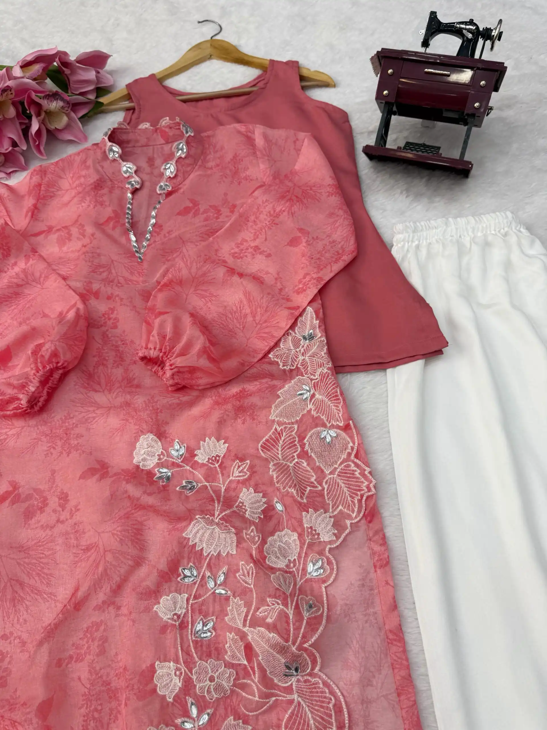 RTC 6054 Peach Colour Organza Silk Salwar Suit with Designer Work. Exclusive Offer ₹2099. Delivery 4-6 Working Days. Shop now. | Jump Suits, Salwar suit, Designer Suits, Casual Suits, Creative suits, Palazzo Suits, Party Wear Suits, Patiala Suits, Straight Suits