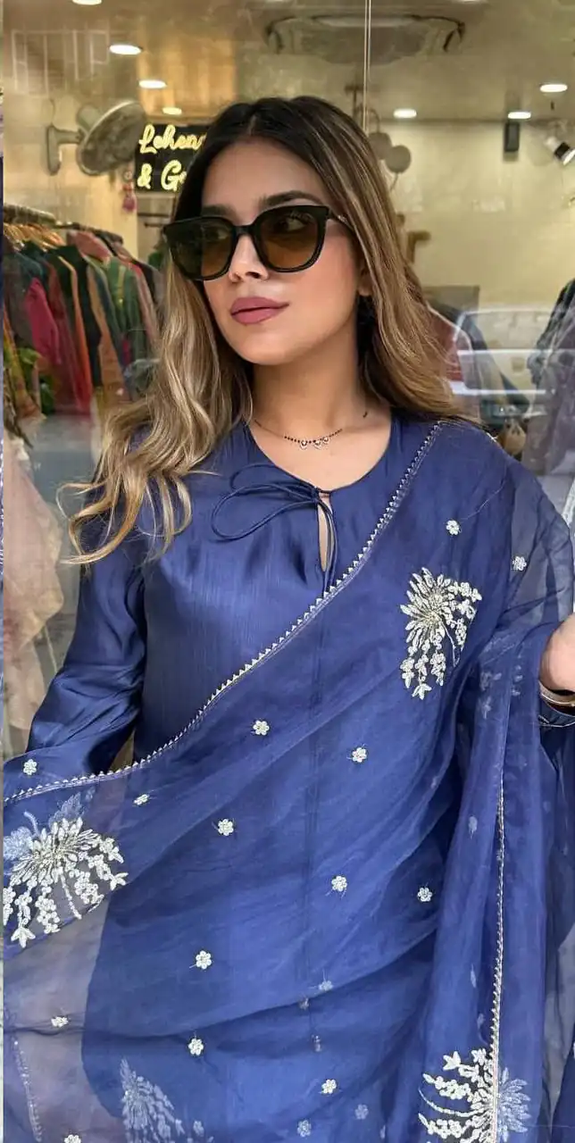 AD 202 Blue in Color Natural Crepe Embroidery Work Salwar Suit . Affordable Price ₹2049. Delivery 4-6 Working Days. Shop now. | Jump Suits, Salwar suit, Designer Suits, Casual Suits, Creative suits, Palazzo Suits, Party Wear Suits, Patiala Suits, Straight Suits