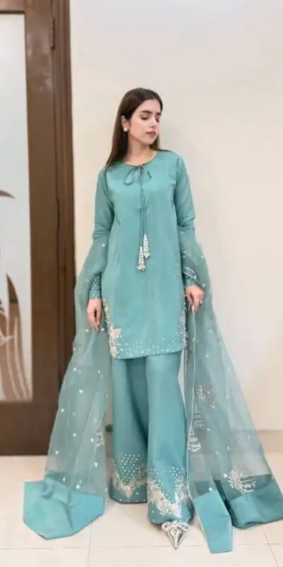 AD 202 Sky Blue in Color Natural Crepe Embroidery Work Salwar Suit . Affordable Price ₹1849. Delivery 4-6 Working Days. Shop now. | Jump Suits, Salwar suit, Designer Suits, Casual Suits, Creative suits, Palazzo Suits, Party Wear Suits, Patiala Suits, Straight Suits