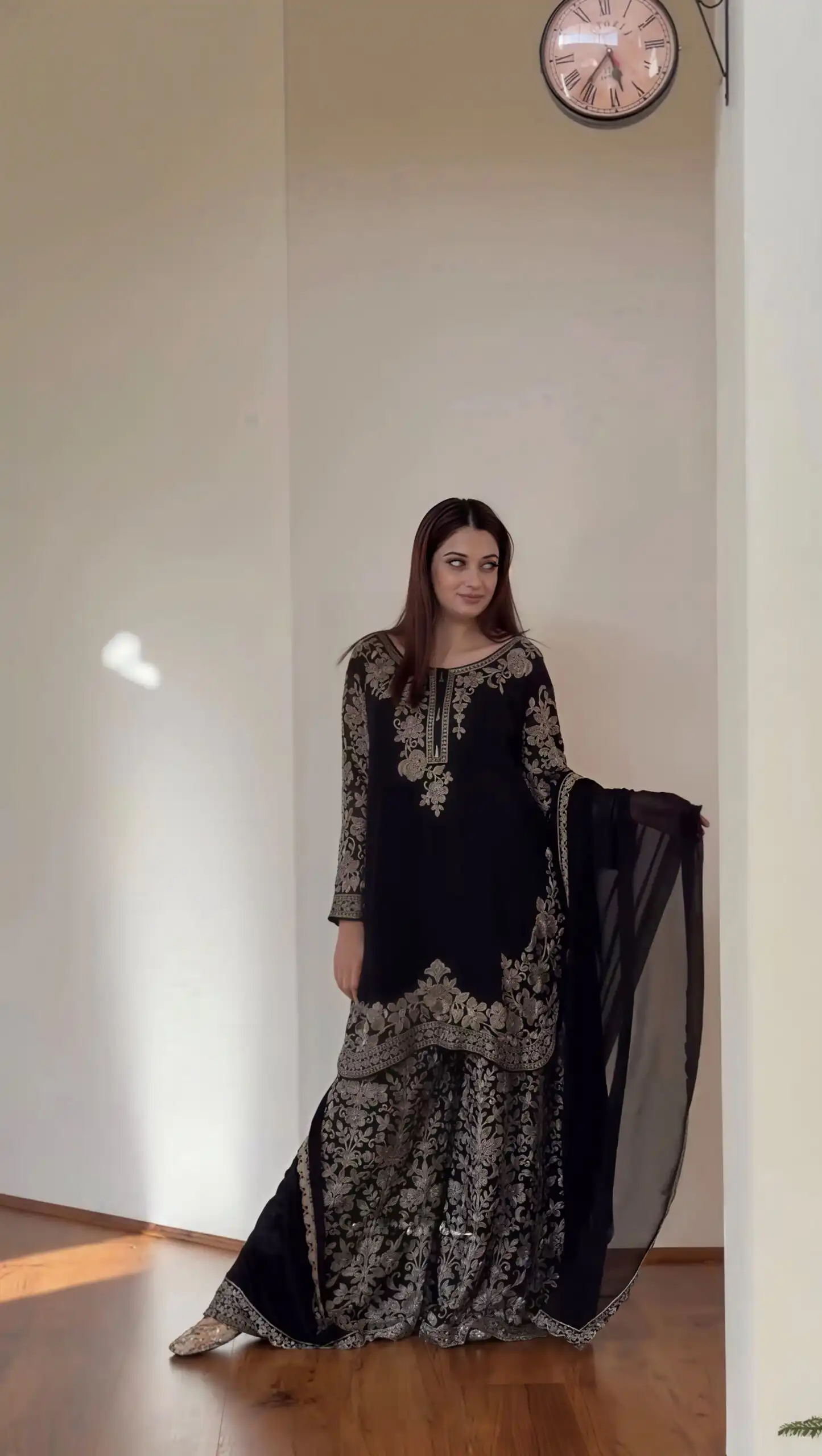 SR 1720 Black Faux Georgette Salwar Suit with Mirror Work & Embroidery Work. Get it for ₹2549. Delivery 4-6 Working Days. Shop now. | Jump Suits, Salwar suit, Designer Suits, Casual Suits, Creative suits, Palazzo Suits, Party Wear Suits, Patiala Suits, Straight Suits